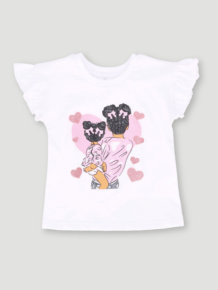 Baby Girls Mummy & Daughter Graphic Tee - Pink