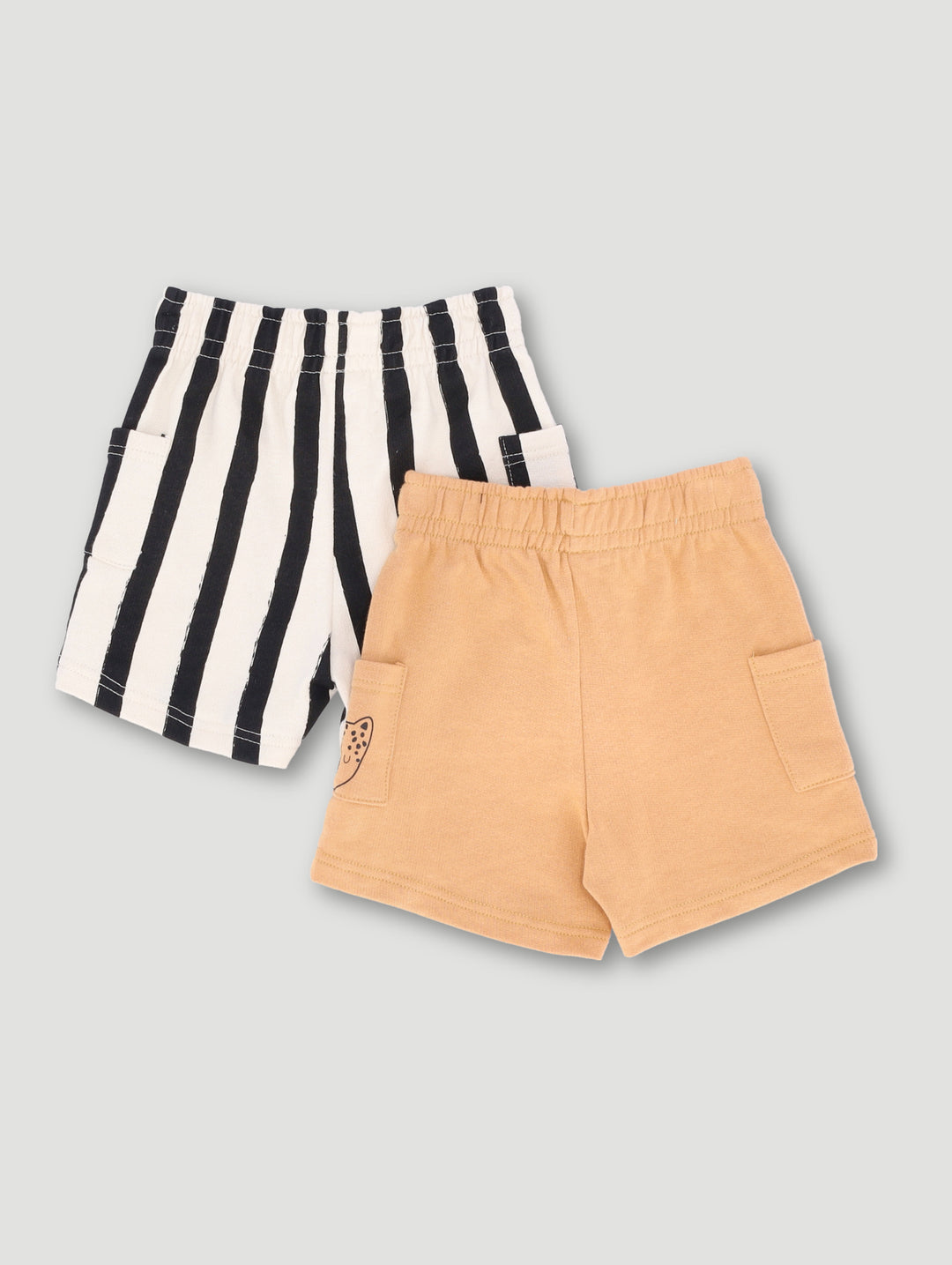 Baby Boys 2 Pack Safari Knit Short - Rust