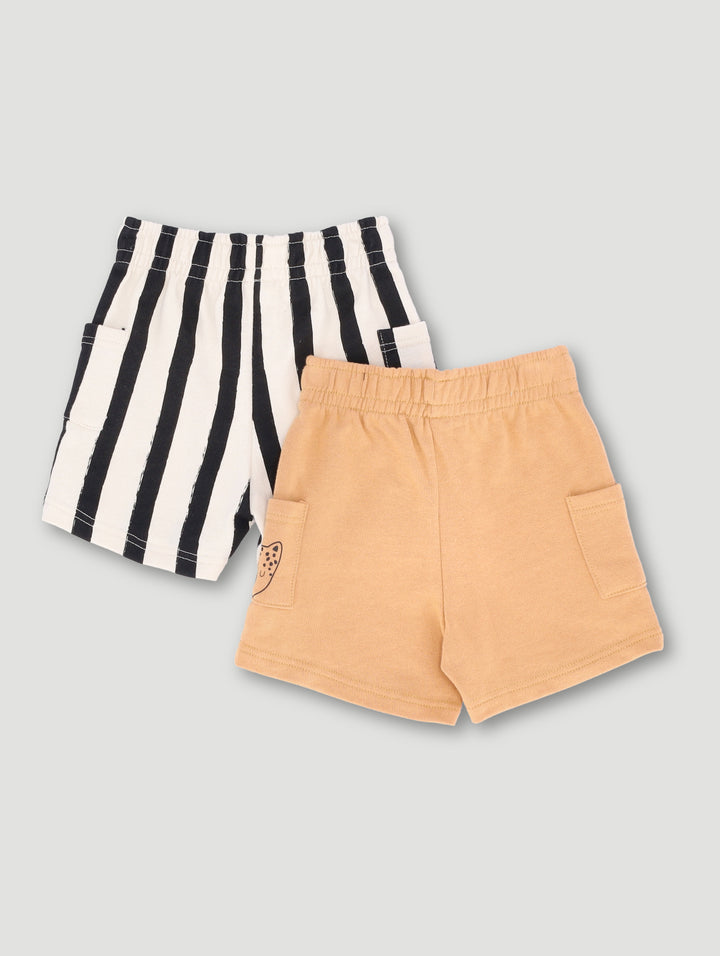 Baby Boys 2 Pack Safari Knit Short - Rust