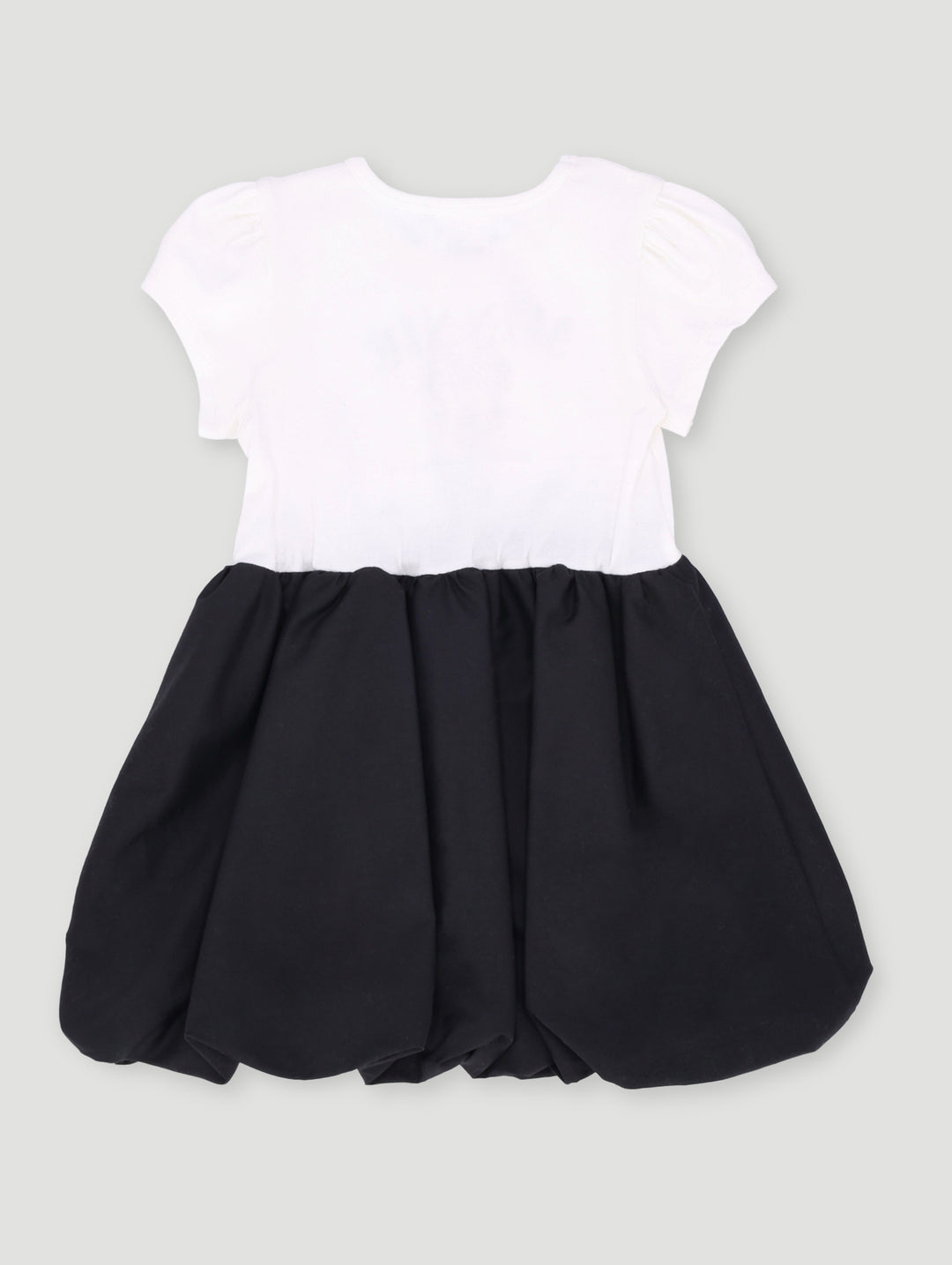 Baby Girls Minnie Poplin Bubble Dress - Black/Cream