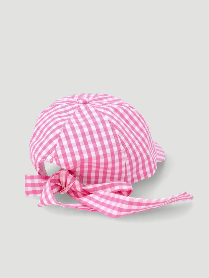 Keedo Girls Gingham Cap - Pink