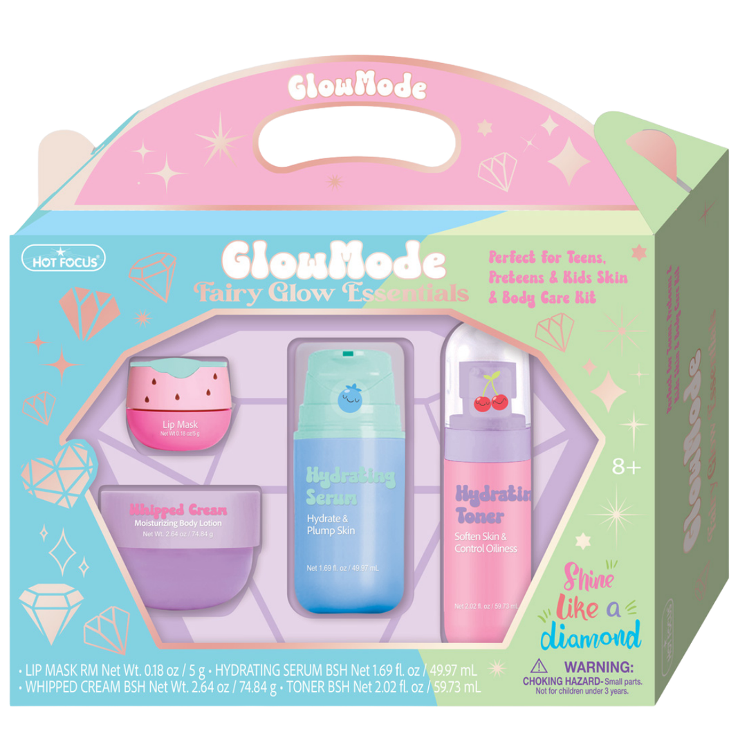 GlowMode Fairy Glow Essentials – 4-Piece Teen Skincare & Body Care Routine Kit