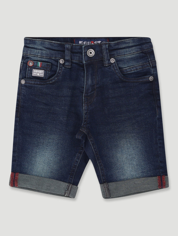 Pre-Boys Radiate Denim Short - Blue/Black