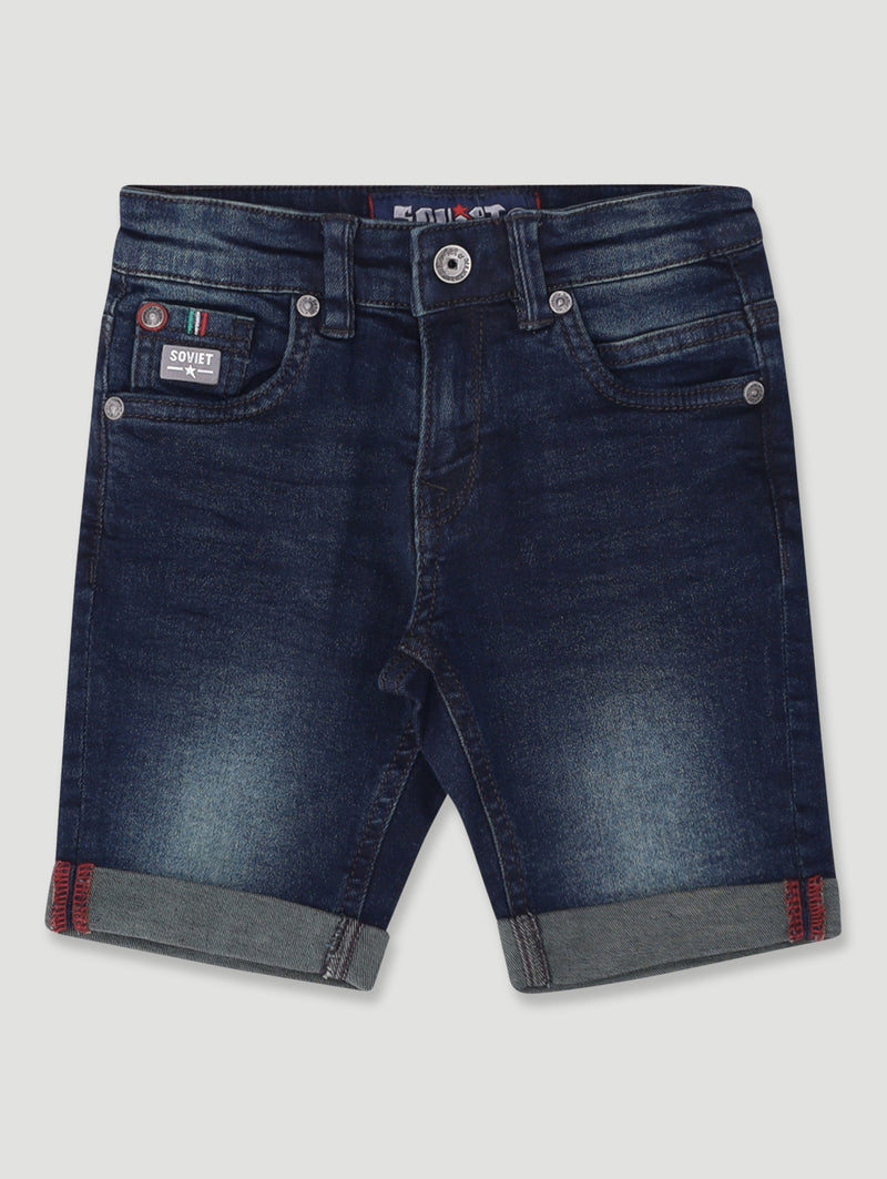Pre-Boys Radiate Denim Short - Blue/Black