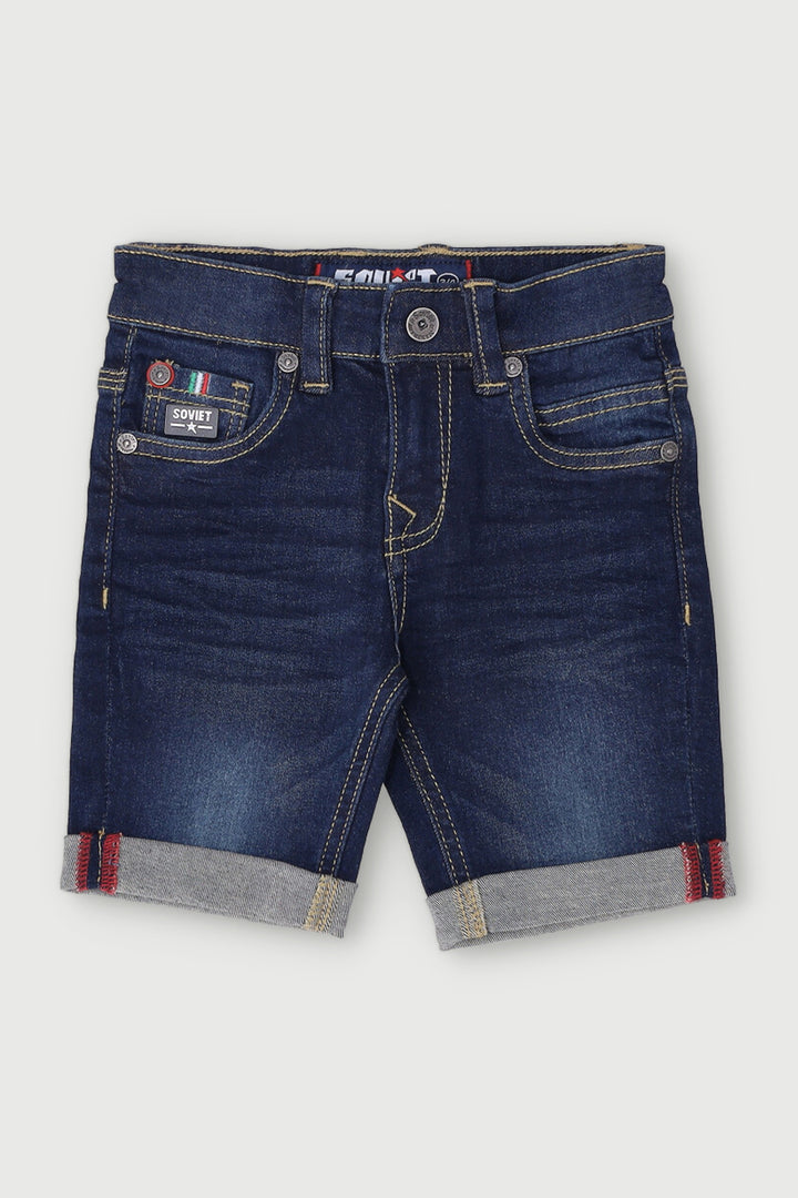 Pre-Boys Radiate Denim Short - Dark Indigo