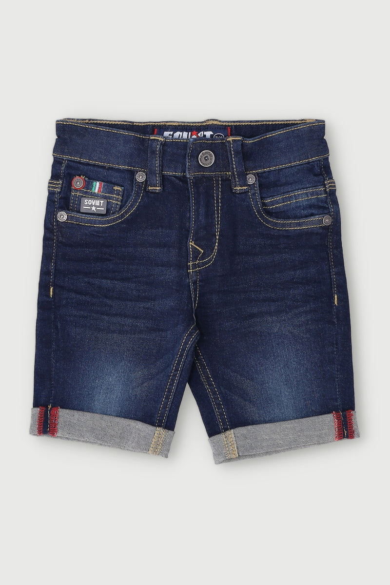 Pre-Boys Radiate Denim Short - Dark Indigo