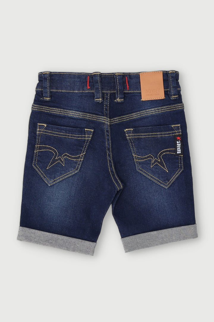 Pre-Boys Radiate Denim Short - Dark Indigo