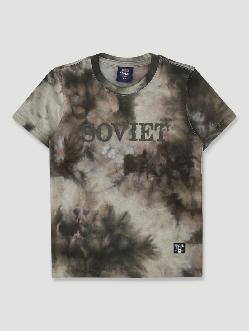 Pre-Boys Vast Tiedye Tee - Olive