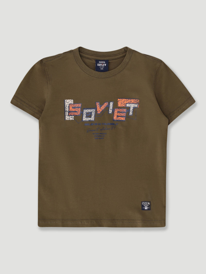 Pre-Boys Zoom Tee - Olive