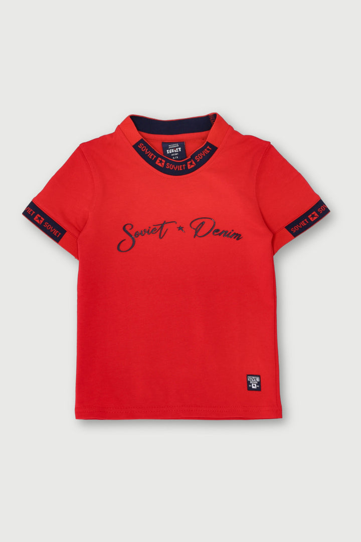 Pre-Boys Defender Tee - Red