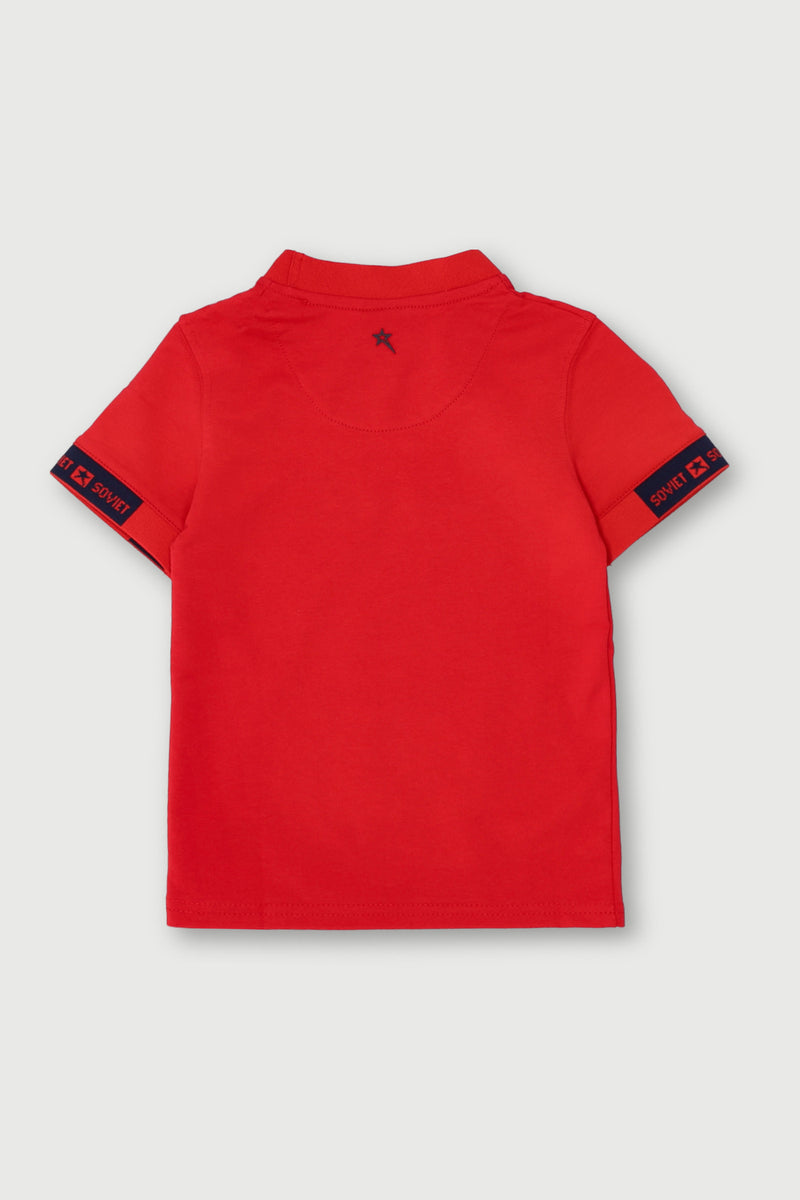Pre-Boys Defender Tee - Red