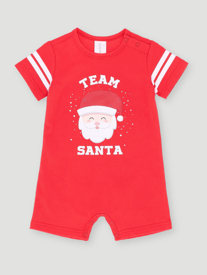 Baby Boys Team Santa Romper - Red