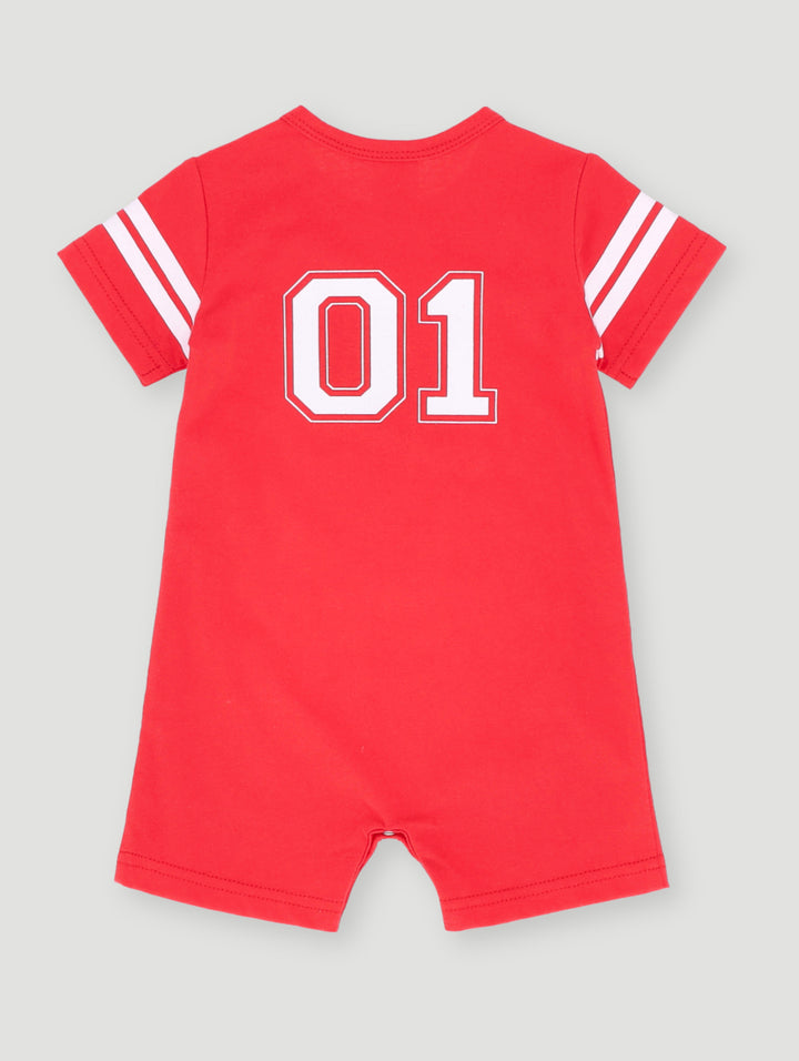 Baby Boys Team Santa Romper - Red
