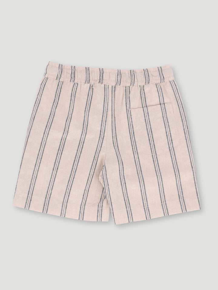Pre-Boys Woven Stripe Short - Stone
