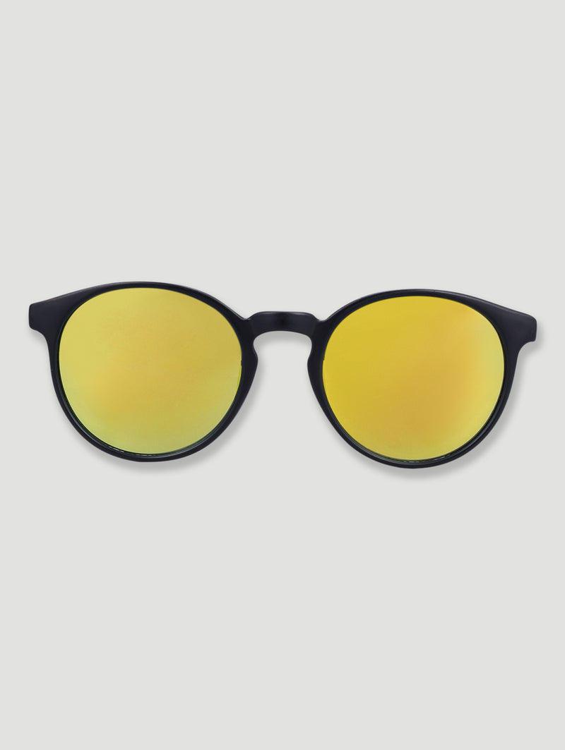 Pre-Boys Classic Gold Mirrored Round Sunnies - Gold
