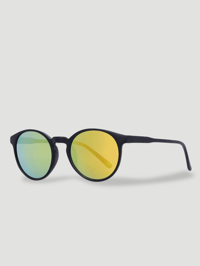 Pre-Boys Classic Gold Mirrored Round Sunnies - Gold