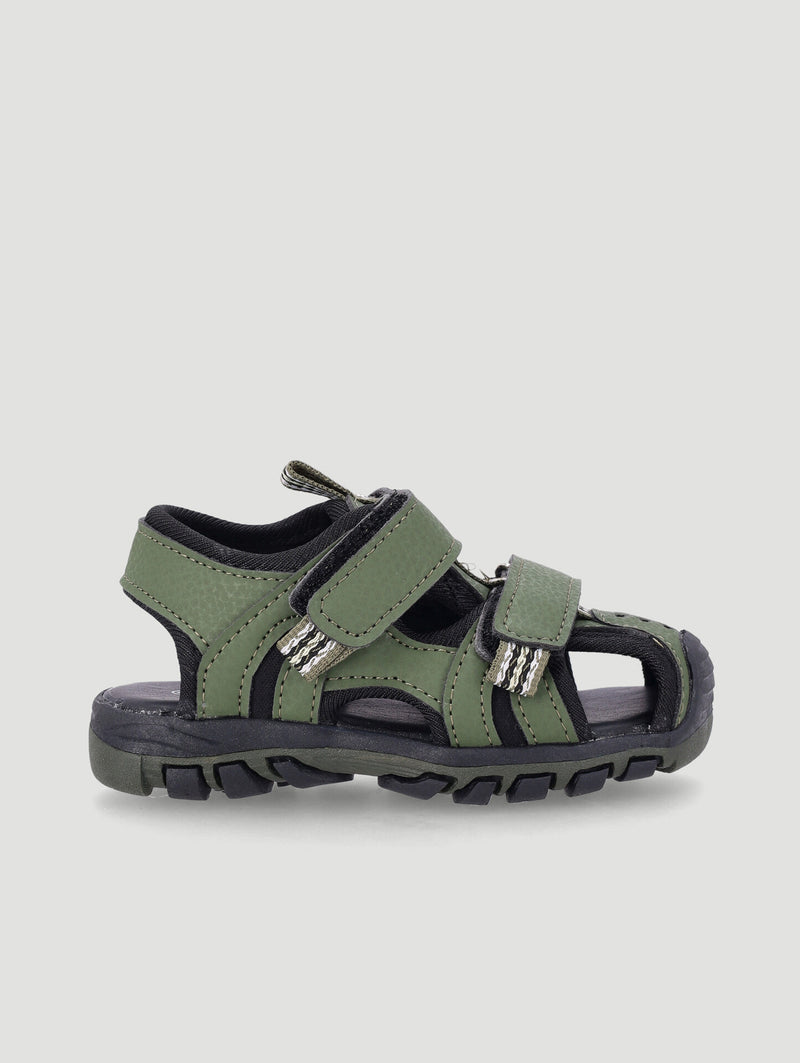 Pre-Boys Closed Toe Adventure Sandal - Olive
