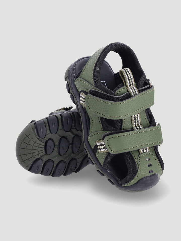 Pre-Boys Closed Toe Adventure Sandal - Olive