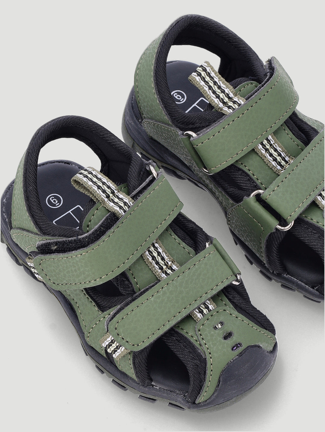 Pre-Boys Closed Toe Adventure Sandal - Olive