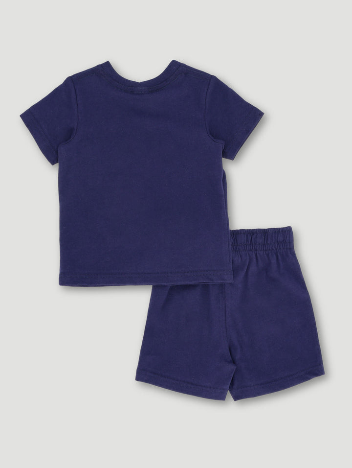Baby Boys See You Later Excavator Knit Set - Navy