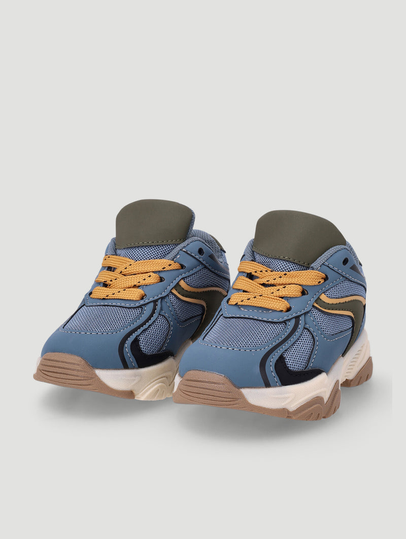 Pre-Boys Trainer - Blue/Tan