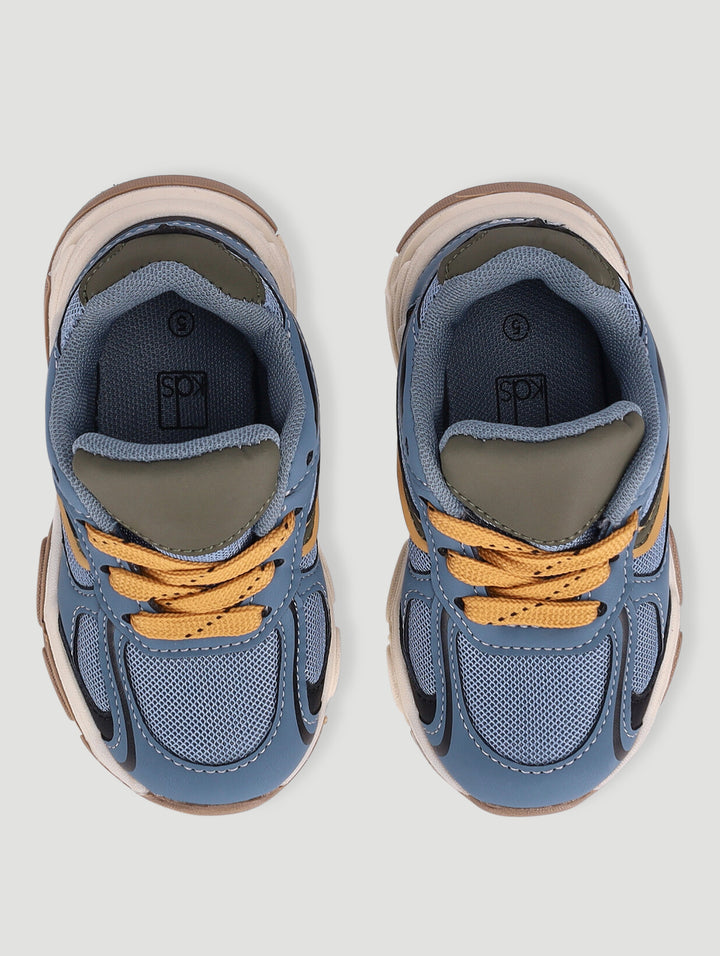 Pre-Boys Trainer - Blue/Tan