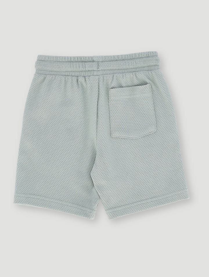 Textured Waffle Shorts - Green