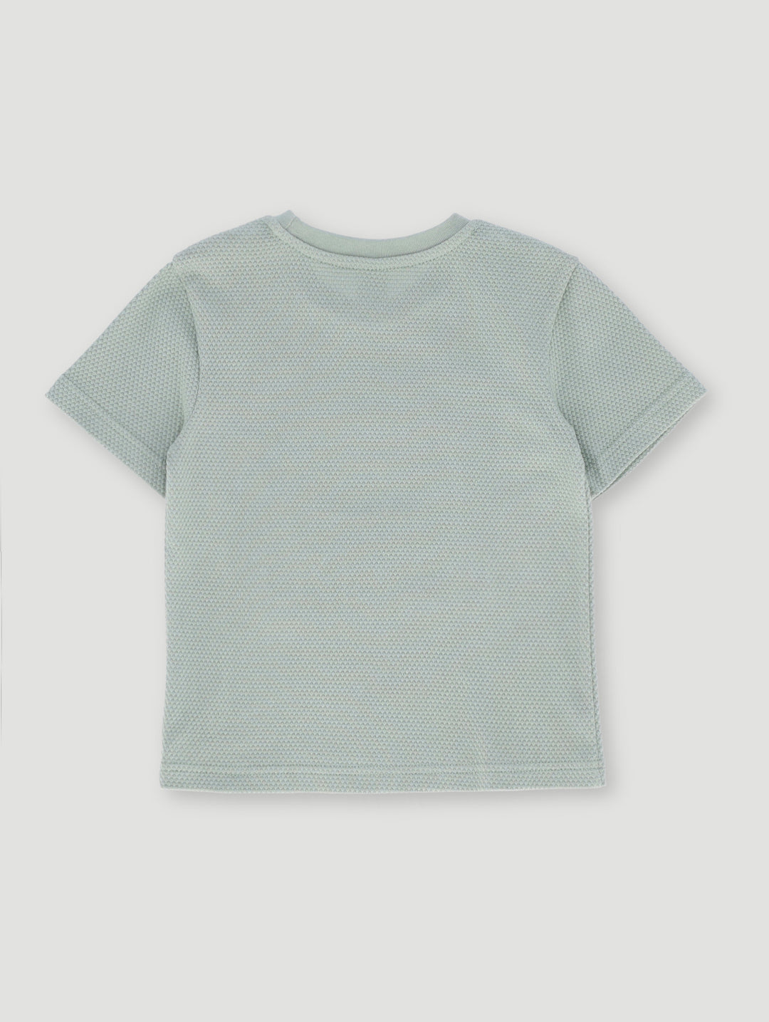 Pre- Boys Textured Waffle Embossed Tee - Green