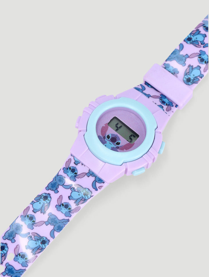 Pre-Girls Stitch Digi Watch - Lilac