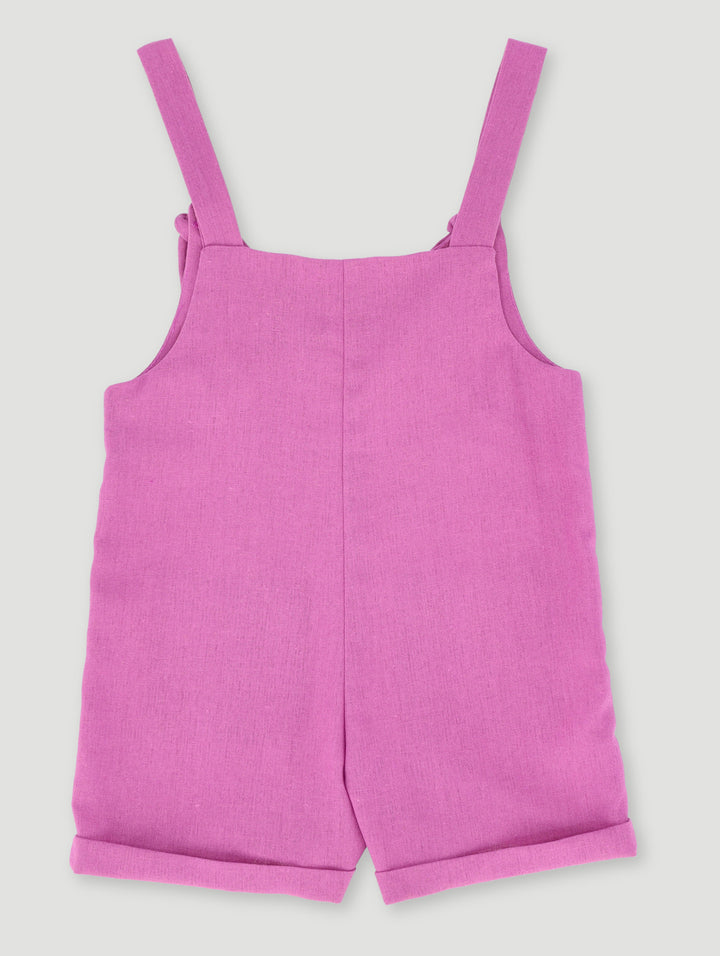 Pre-Girls Linen Jumpsuit - Mauve