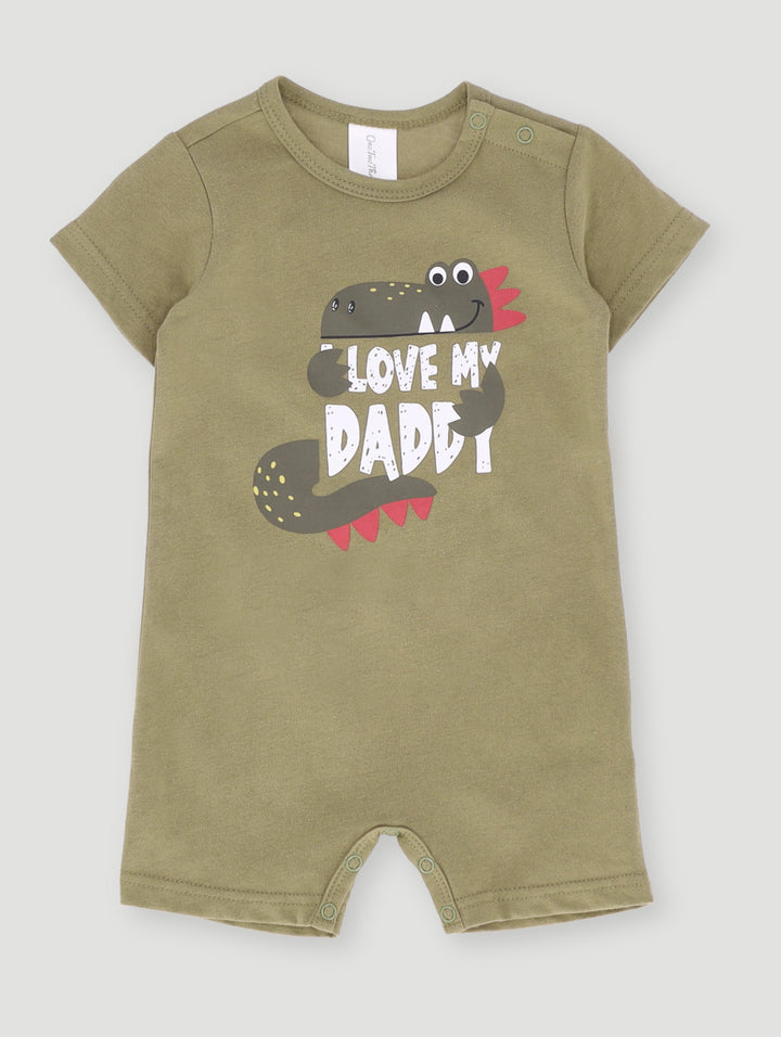Baby Boys I Love My Daddy Romper - Fatigue