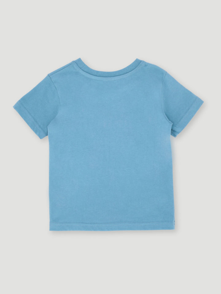 Pre-Boys Sonic Placement Print Tee - Dusty Blue