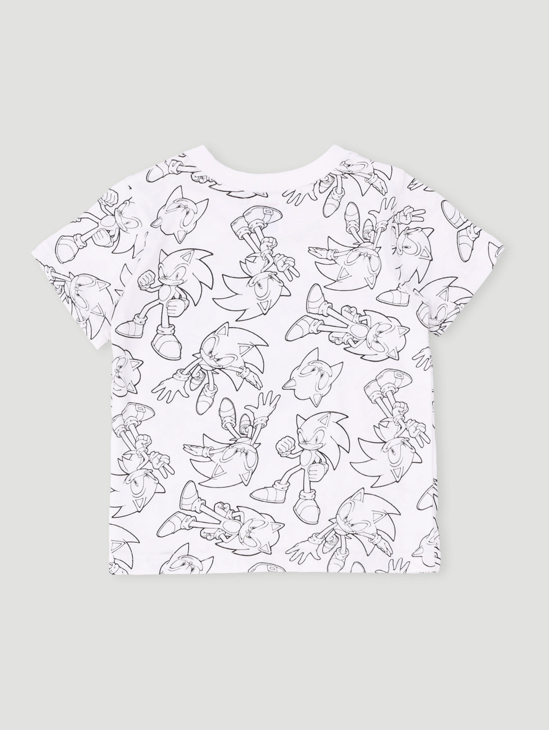 Pre-Boys Sonic Print Tee - White