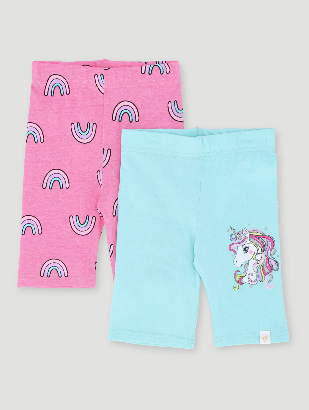 Baby Girls 2 Pack Cycle Short - Pink/Blue
