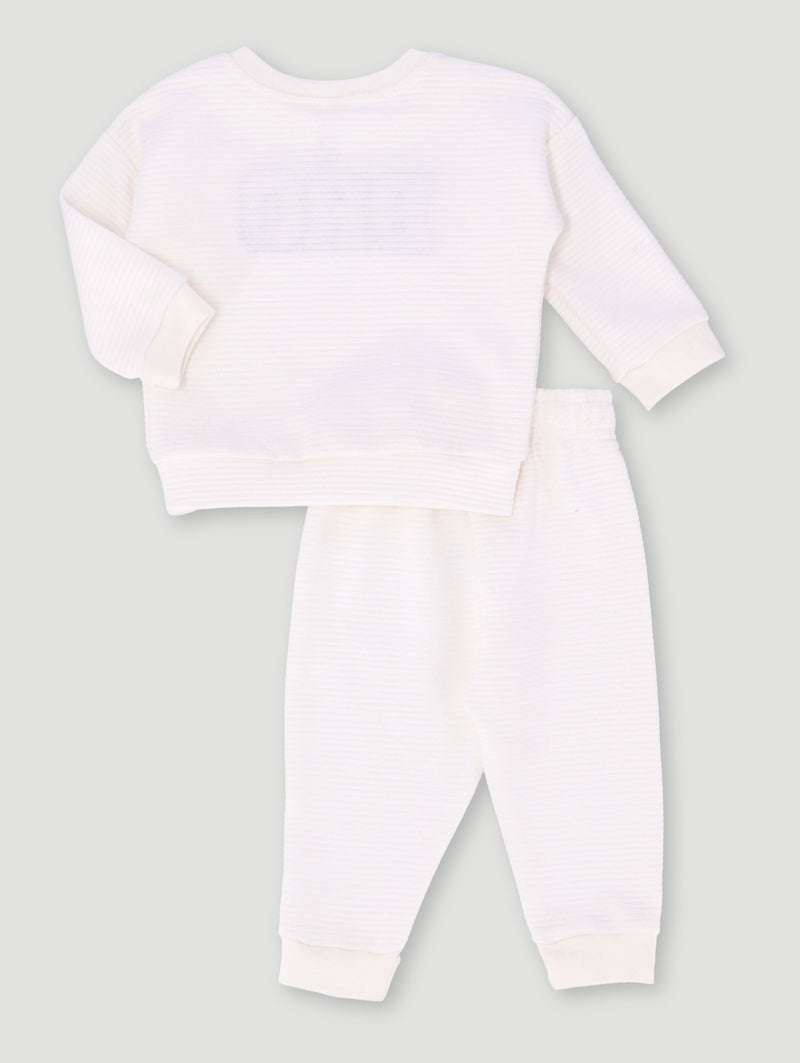 Baby Boys Quilted Bubble Set - Cream