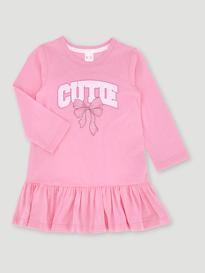 Pre-Girls Long Sleeve Cutie Sleep Shirt - Pink