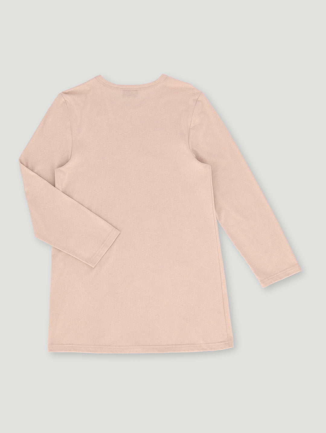 Girls Long Sleeve Bow Sleep Shirt - Stone