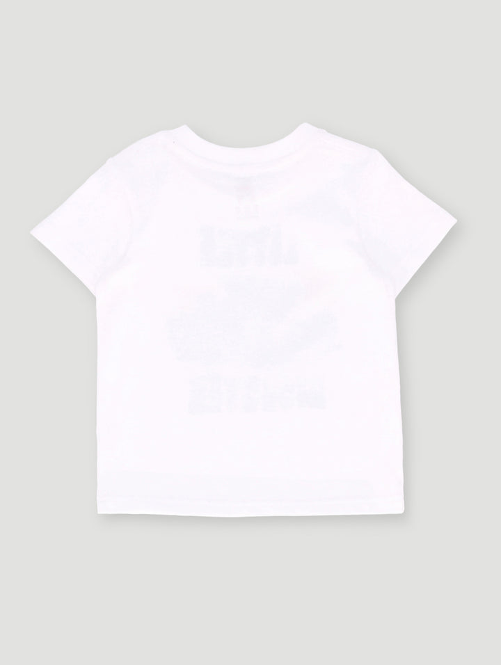 Baby Boys Litte Monster Tee - White