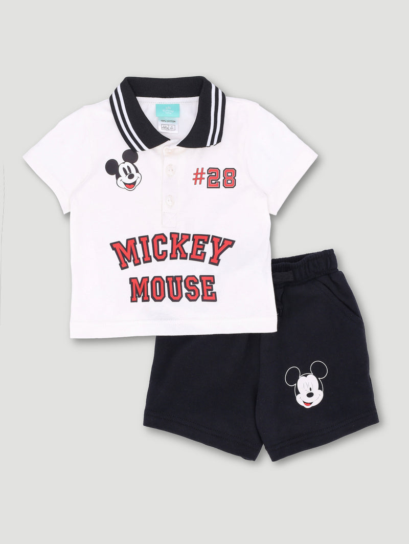 Baby Boys Mickey Mouse Knit Set - Black