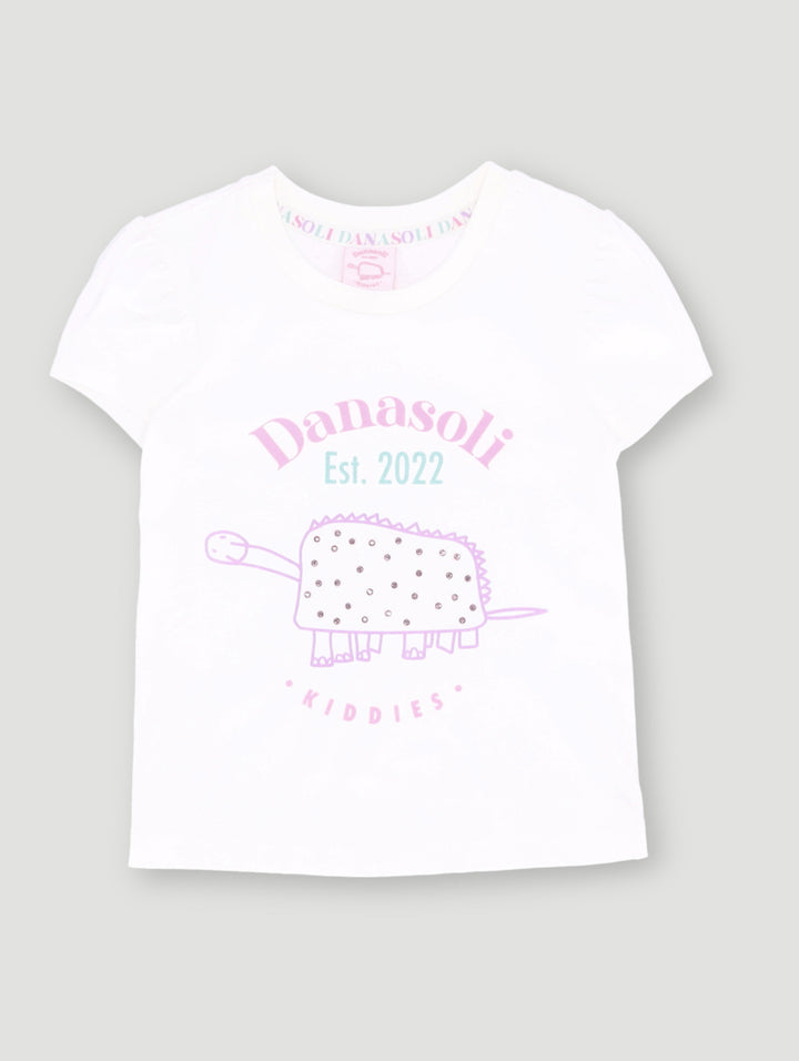 Pre-Girls Single Jersey Top - Off White