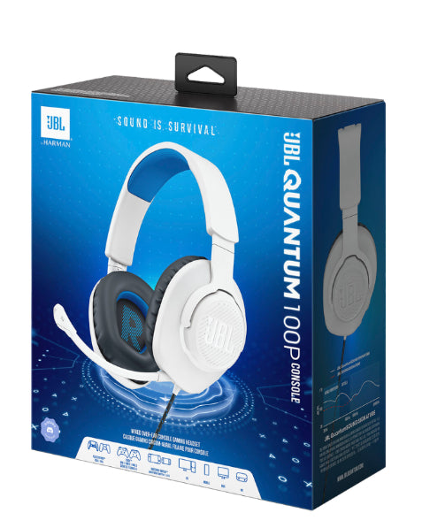 Quantum 100P Wired PS Over Ear Gaming Headphones - White