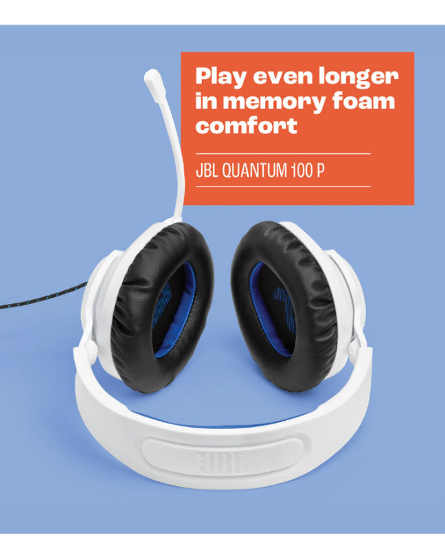 Quantum 100P Wired PS Over Ear Gaming Headphones - White
