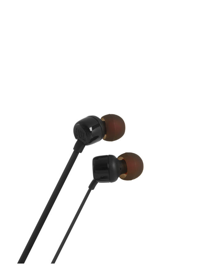 Tune 110 Wired In Ear Headphones With Mic - Black