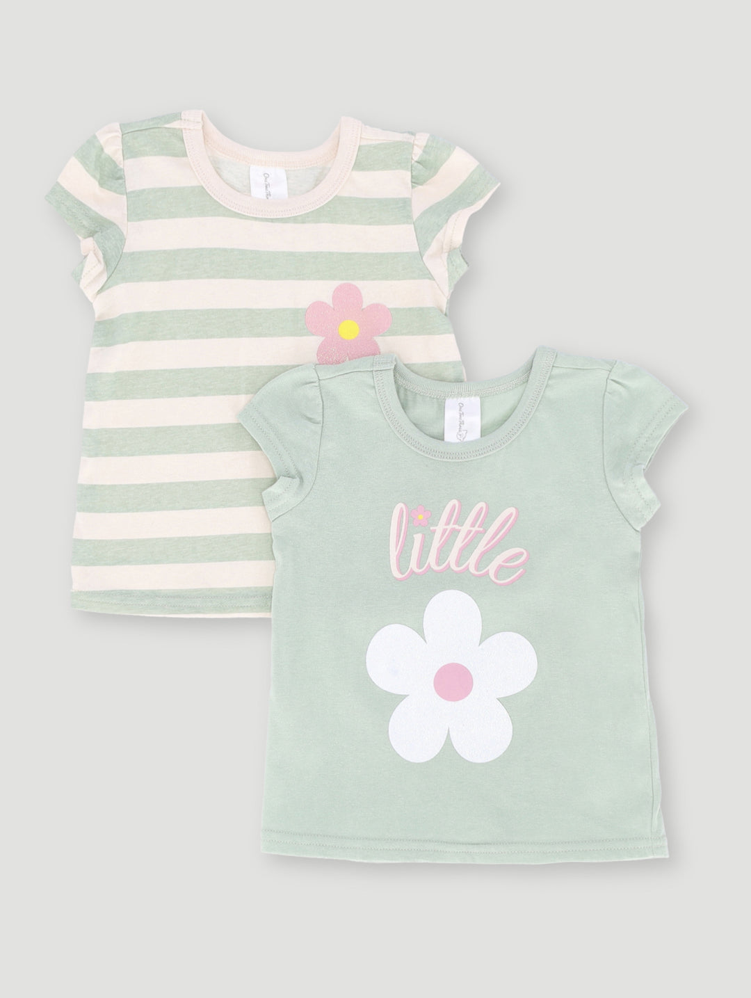 Baby Girls 2 Pack Little Daisy Knit Top - Sage