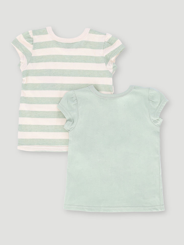 Baby Girls 2 Pack Little Daisy Knit Top - Sage