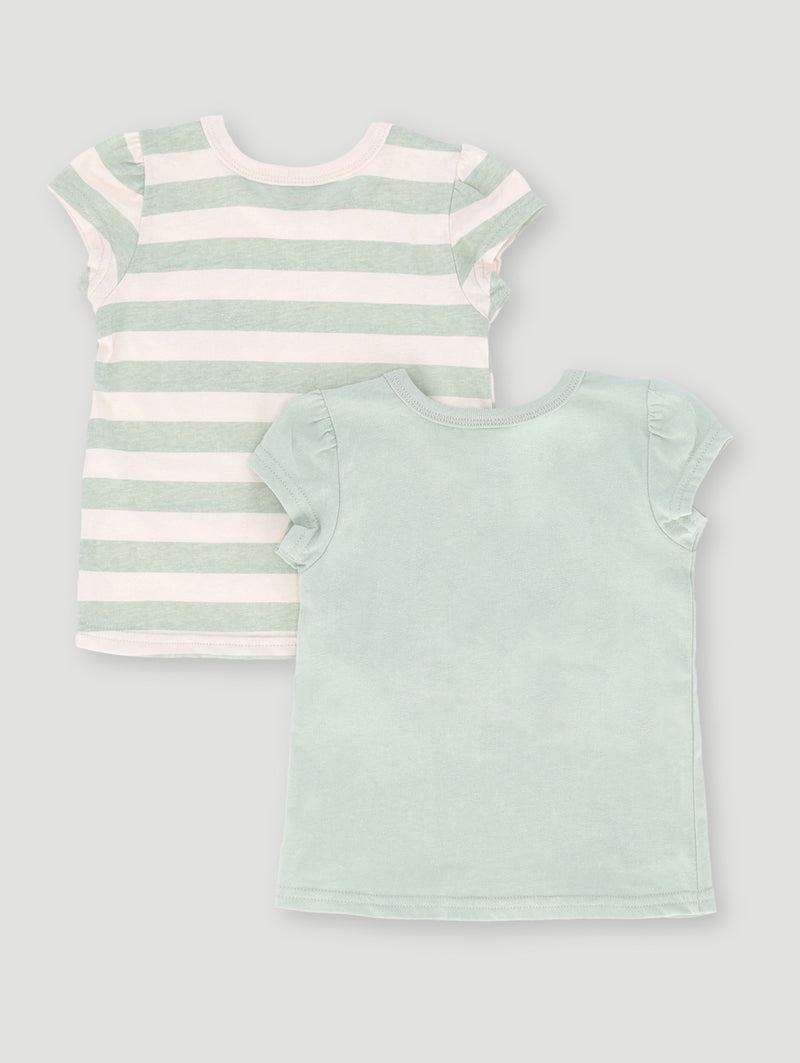 Baby Girls 2 Pack Little Daisy Knit Top - Sage