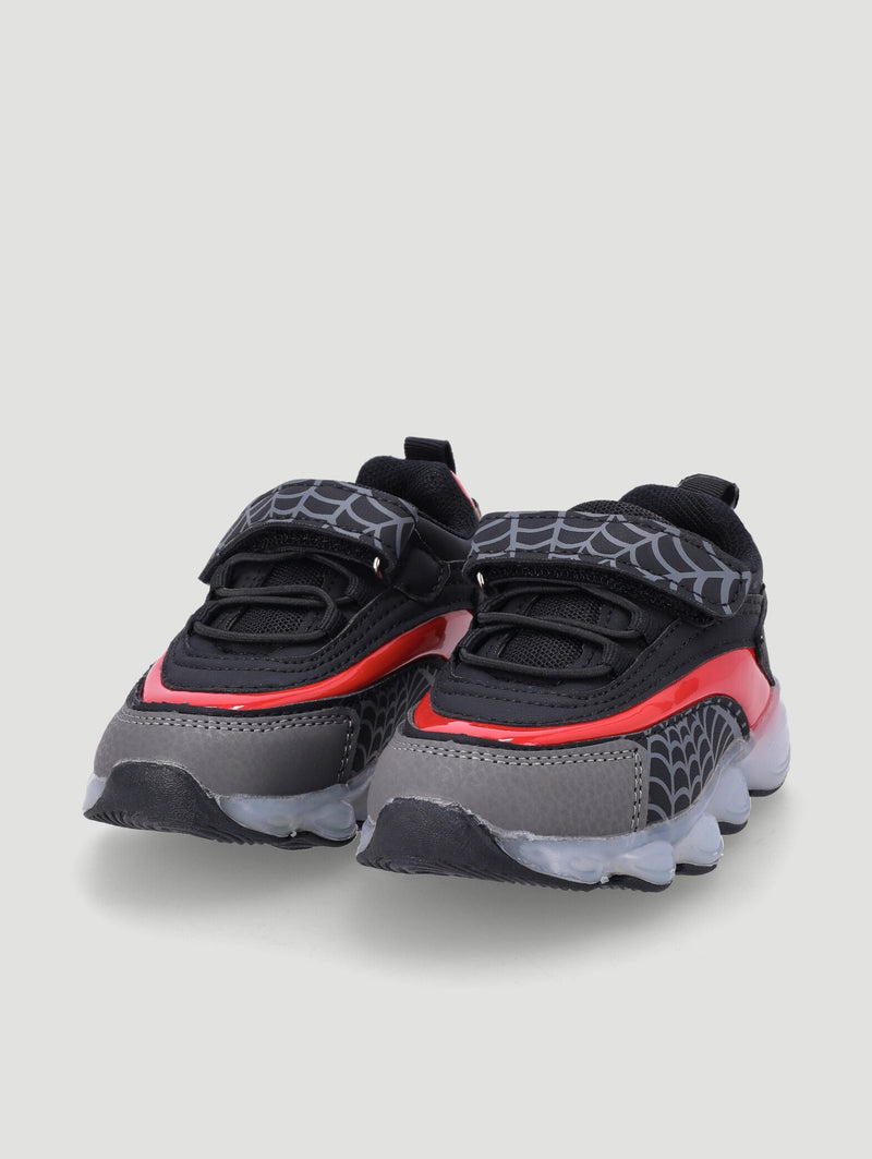 Pre-Boys Lace Up Web Trainer - Black