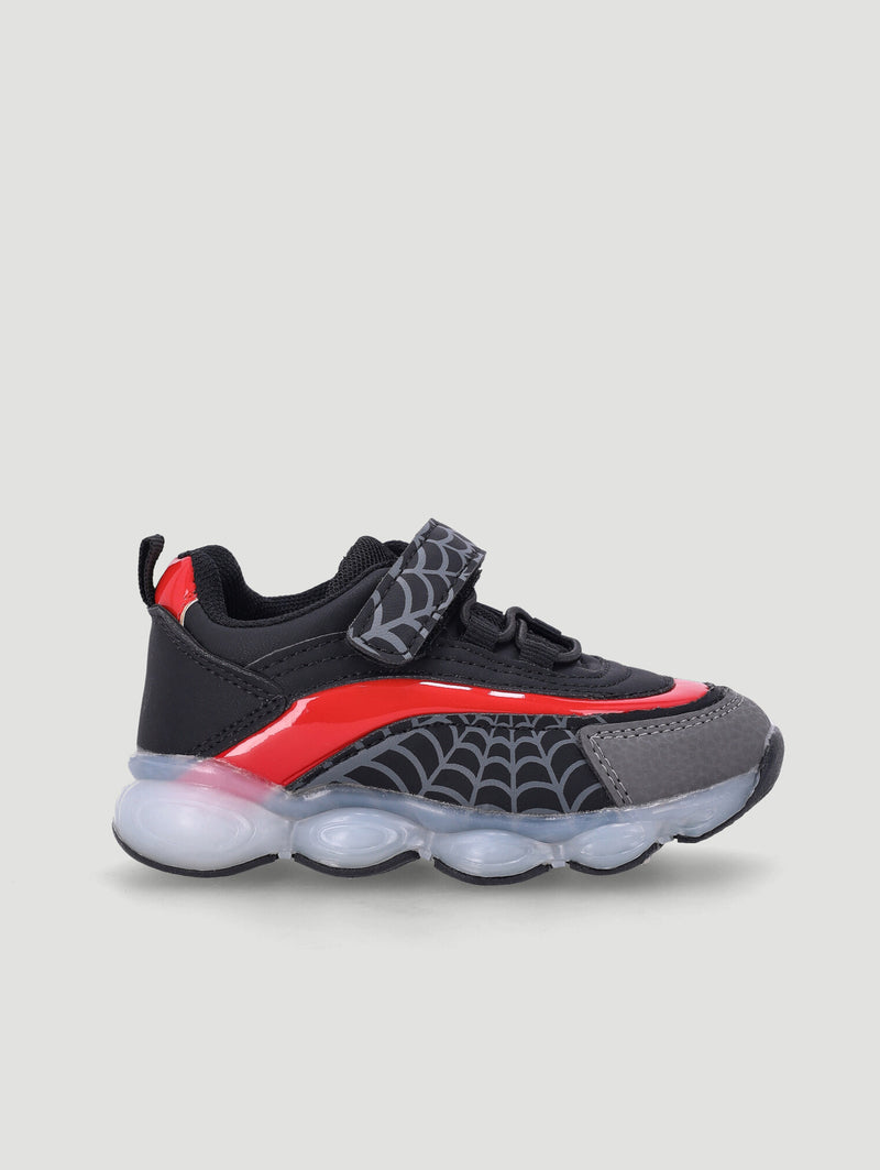 Pre-Boys Lace Up Web Trainer - Black
