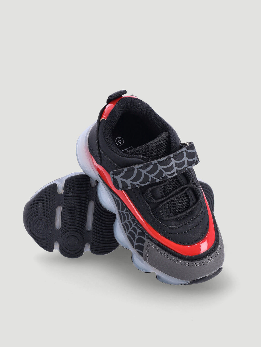 Pre-Boys Lace Up Web Trainer - Black