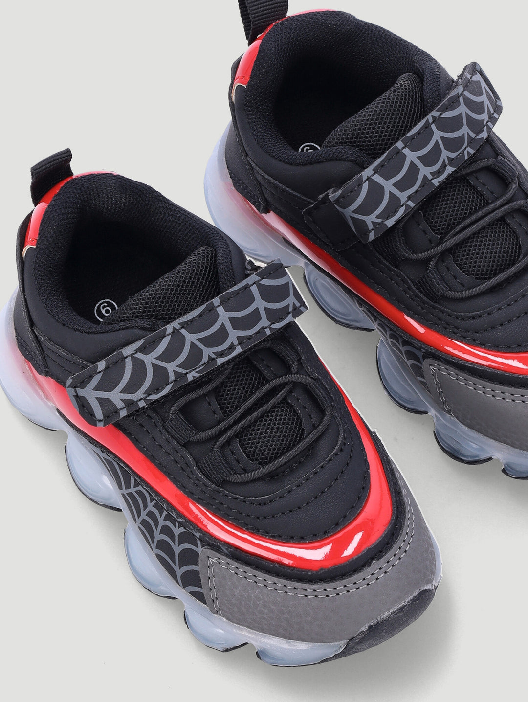 Pre-Boys Lace Up Web Trainer - Black